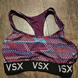 VSX  Victoria Secret Multicolor Geometric Sports Bra Activewear Medium